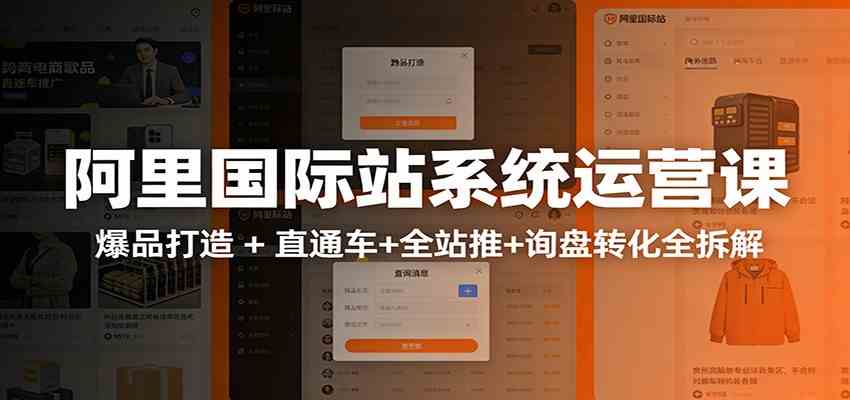 阿里国际站运营实战课：从店铺布局到TOP10旺铺，数据化运营，推广全攻略-研习库