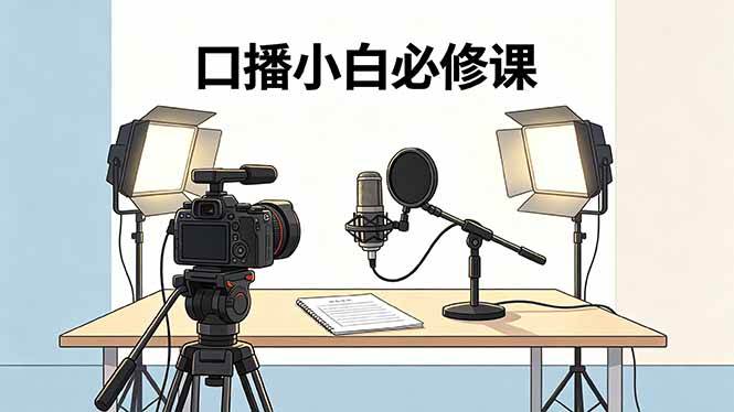 （18428期）口播小白必修课：录像收音灯光设备+脚本撰写，搭专业级录制场景-研习库