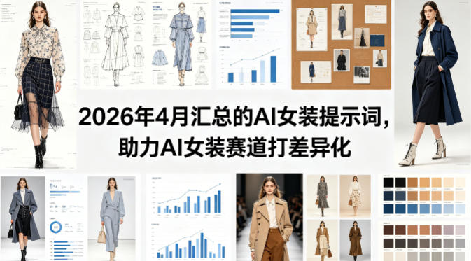 2026年4月汇总的AI女装提示词，助力AI女装赛道打差异化-研习库