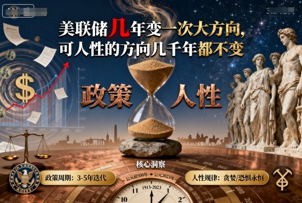 付费文章：美联储几年变一次大方向，可人性的方向几千年都不变-研习库