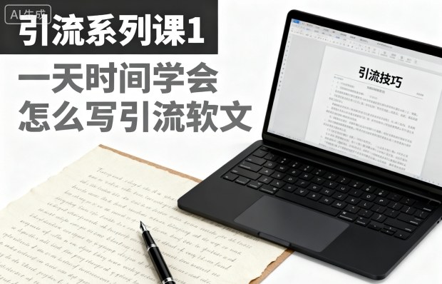 引流系列课1，一天时间学会怎么写引流软文-研习库