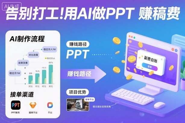 告别打工!用AI做PPT賺稿费,稳定月入1W,提供接单渠道-研习库