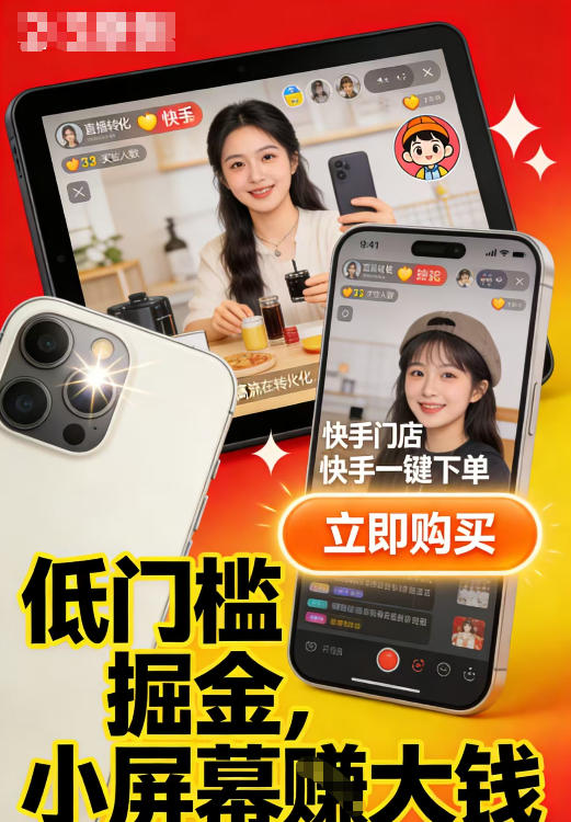 快手小店视频带货项目,适合各类人群低门槛入局-研习库