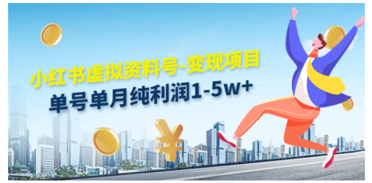 虚拟资料号变现项目，单月单号纯利润1W+，实操玩法分享-研习库