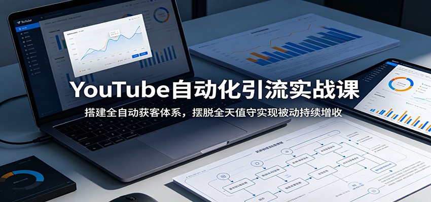 YouTube自动化引流实战课：搭建全自动获客体系，摆脱全天值守实现被动持续增收-研习库