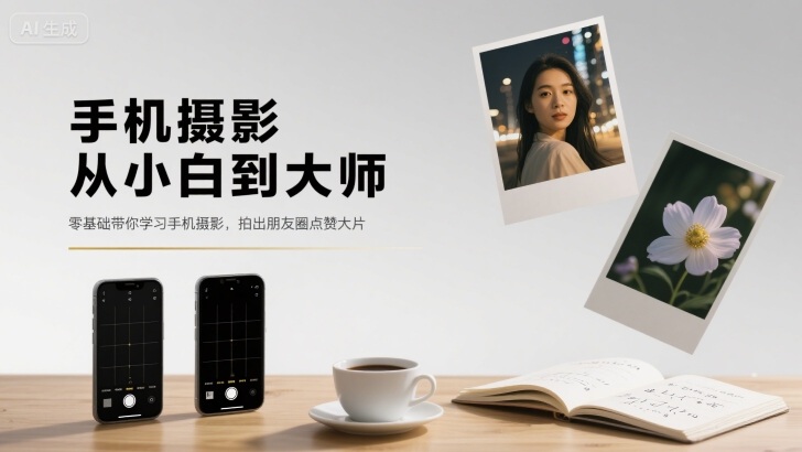 手机摄影从小白到大师,零基础带你学习手机摄影,拍出朋友圈点赞大片-研习库