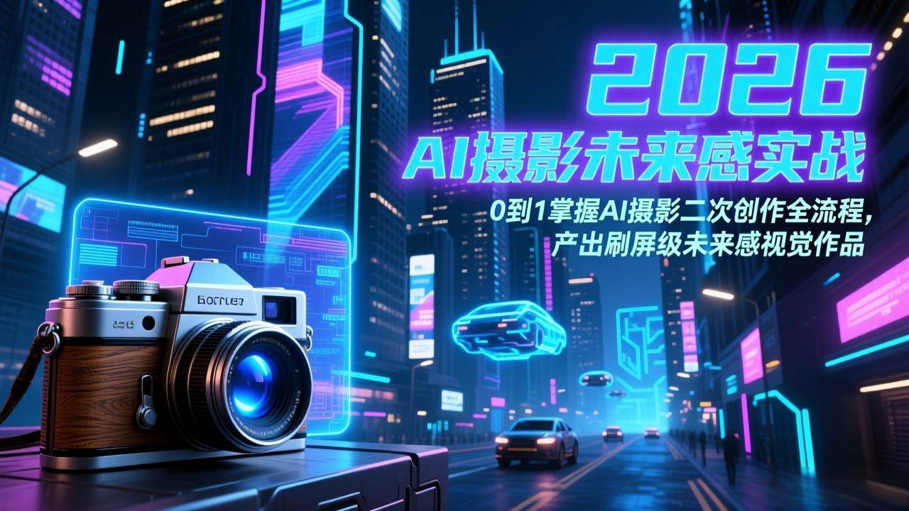 (17584期)2026 AI摄影未来感实战:0到1掌握AI摄影二次创作全流程,产出刷屏级未来感视觉作品-研习库