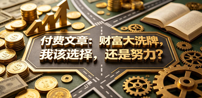 付费文章:财富大洗牌,我该选择,还是努力?-研习库