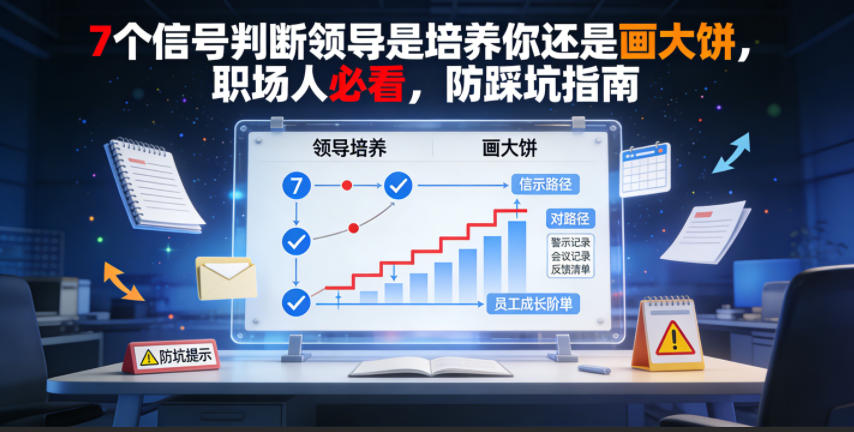 付费文章：7个信号判断领导是培养你还是画大饼，职场人必看，防踩坑指南-研习库