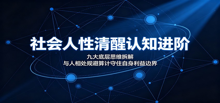 社会人性清醒认知进阶:九大底层思维拆解,与人相处规避算计守住自身利益边界-研习库