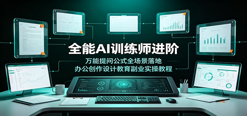 全能AI训练师进阶:万能提问公式全场景落地,办公创作设计教育副业实操教程-研习库
