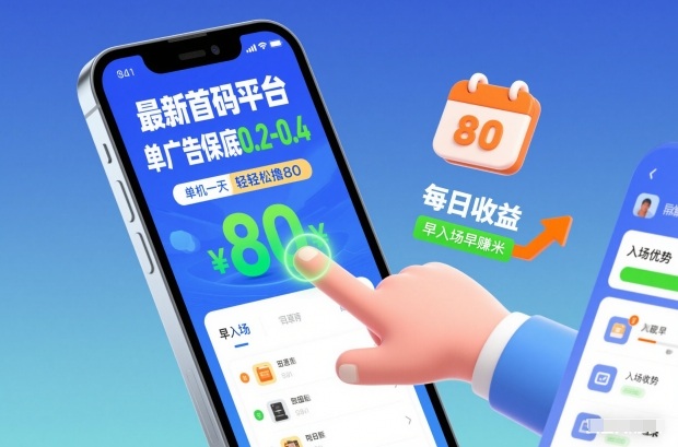 最新首码平台,单广告保底0.2-0.4,单机一天轻松撸80,早入场早賺米【揭秘】-研习库