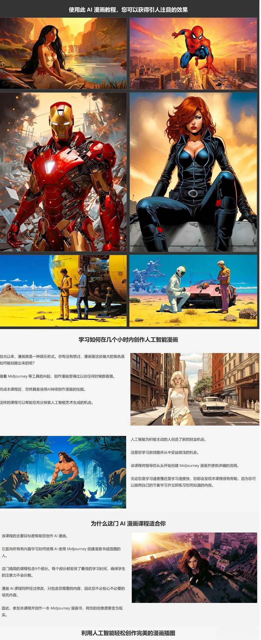 (17299期)Midjourney AI漫画创作课,脚本构思、人物设计、排版合成,零基础创作完整漫画或系列插画-研习库