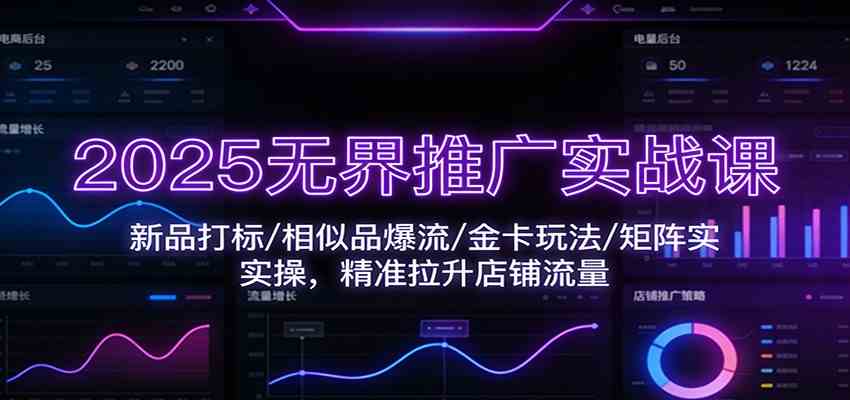 2025无界推广实战课：新品打标/相似品爆流/金卡玩法/矩阵实操，精准拉升店铺流量-研习库