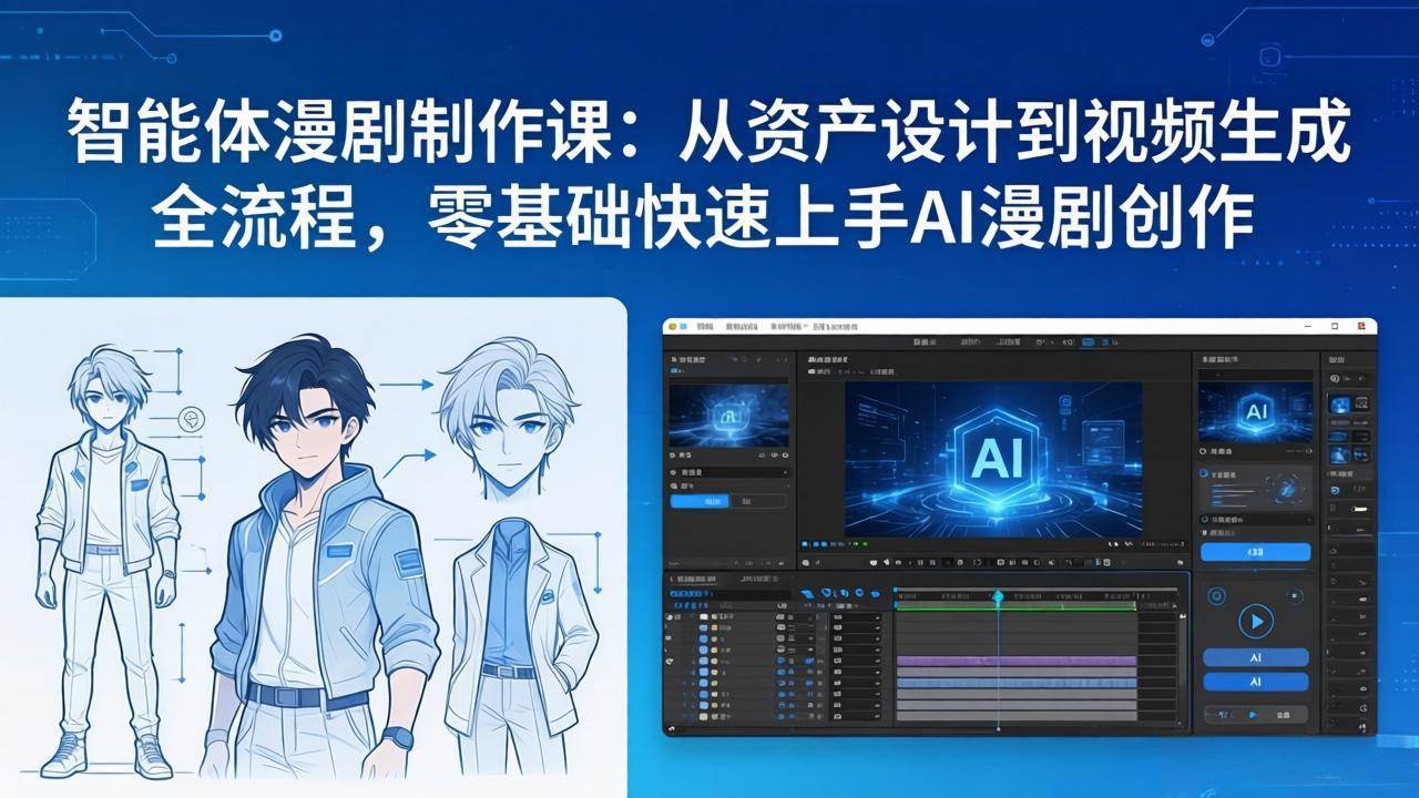 （17709期）智能体漫剧制作课：从资产设计到视频生成全流程，零基础快速上手AI漫剧创作-研习库