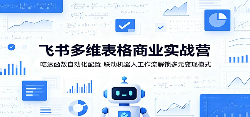 飞书多维表格商业实战营：吃透函数自动化配置，联动机器人工作流解锁多元变现模式-研习库