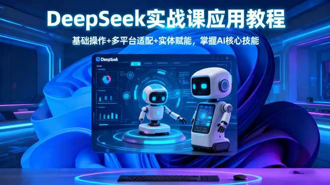 图片[1]-（16391期）DeepSeek实战课应用教程、基础操作+多平台适配+实体赋能，掌握AI核心技能-研习库