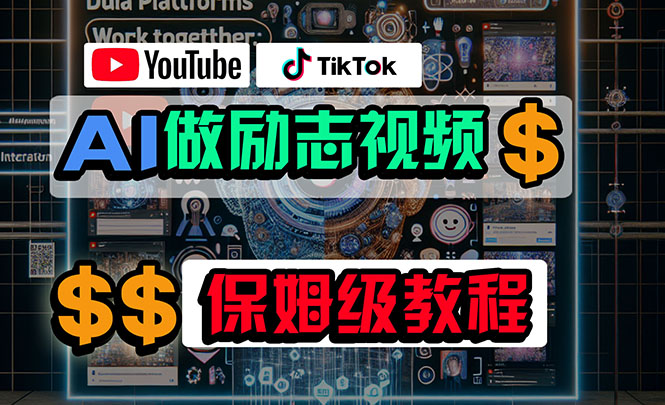 （10520期）利用AI制作励志视频，在YouTube和TikTok赚钱，小白可做（附工具）-研习库