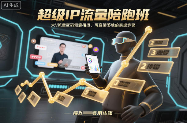 超级IP流量陪跑班,大V流量密码倾囊相授,可直接落地的实操步骤-研习库