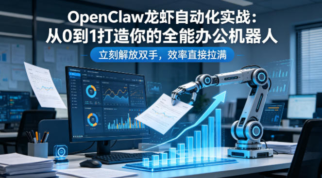 OpenClaw龙虾自动化实战:从0到1打造你的全能办公机器人,立刻解放双手,效率直接拉满-研习库
