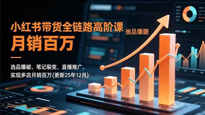 (16842期)小红书带货全链路高阶课,选品爆破、笔记裂变、直播推广,实现多店月销百万(更新25年12月)-研习库