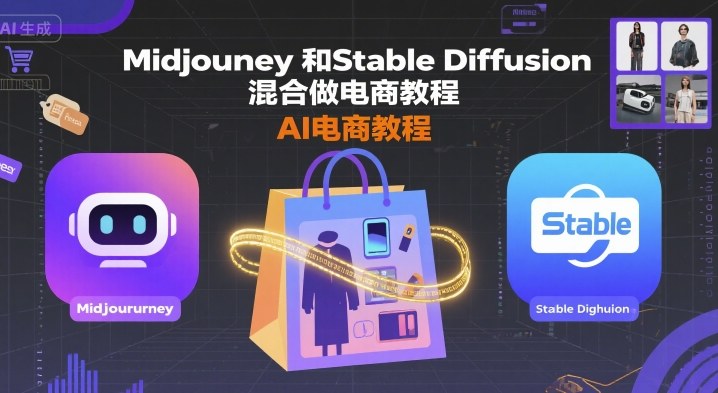 Midjourney和Stable Diffusion混合做电商教程-ai电商教程-研习库