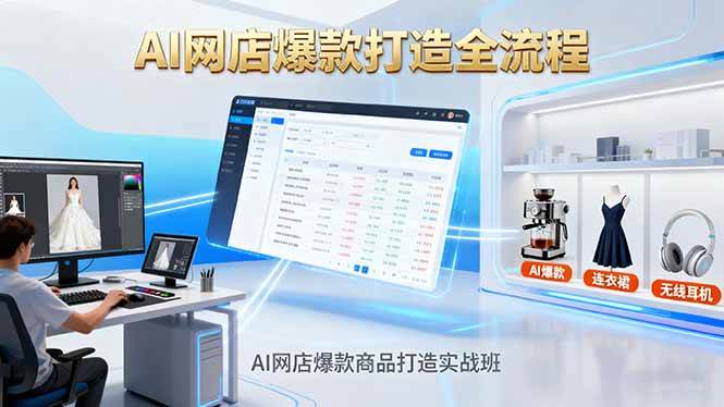 （16326期）AI网店爆款商品打造实战班：AI技术实现商品图智能处理，快速搭建AI网店-研习库