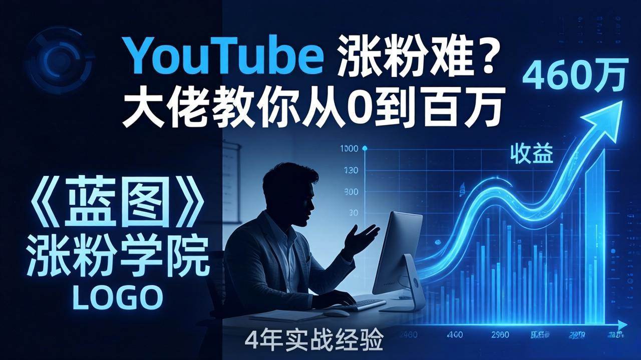 (17836期)YouTube 涨粉难?《蓝图涨粉学院》:4 年赚 460 万的大佬教策略,从0到百万有路径!-研习库