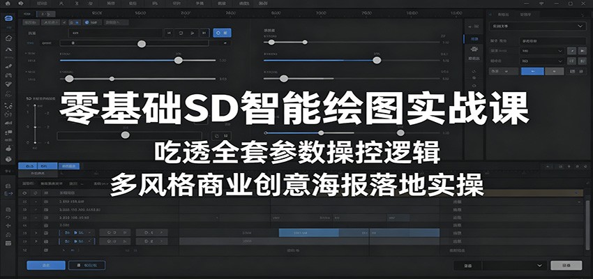 零基础SD智能绘图实战课:吃透全套参数操控逻辑,多风格商业创意海报落地实操 零基础SD智能绘图实战课:吃透全套参数操控逻辑,多风格商业创意海报落地实操