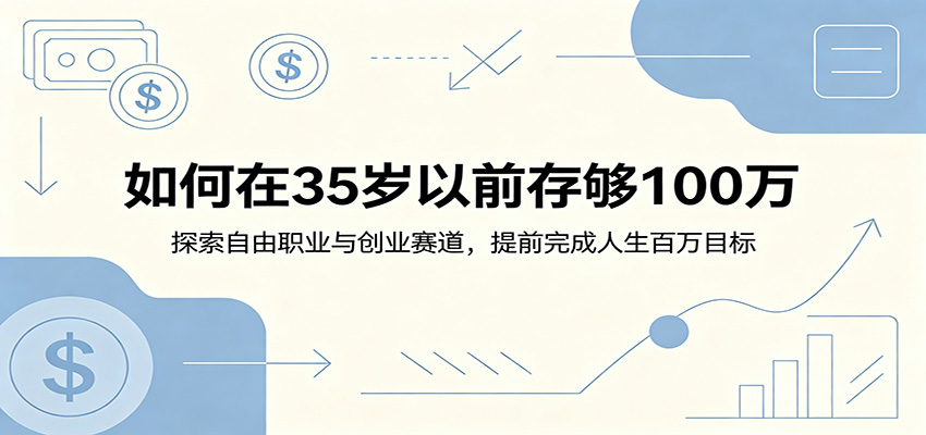 如何在35岁以前存够100万:探索自由职业与创业赛道,提前完成人生百万目标-研习库