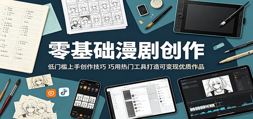 零基础漫剧创作：低门槛上手创作技巧，巧用热门工具打造可变现优质作品-研习库