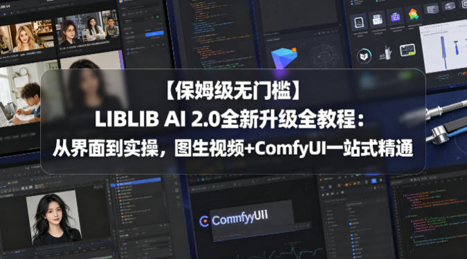 【保姆级无门槛】LIBLIB AI 2.0全新升级全教程：从界面到实操，图生视频+ComfyUI一站式精通-研习库
