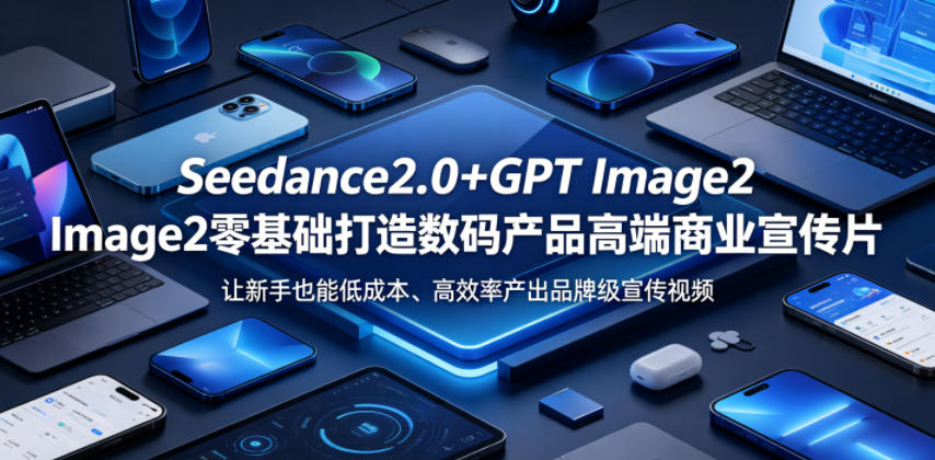 Seedance2.0+GPT Image2零基础打造数码产品高端商业宣传片，让新手也能低成本、高效率产出品牌级宣传视频-研习库
