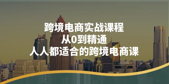 (11183期)跨境电商实战课程:从0到精通,人人都适合的跨境电商课(14节课)-研习库