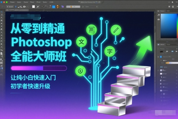 从零到精通Photoshop全能大师班，让纯小白快速入门，初学者快速升级-研习库
