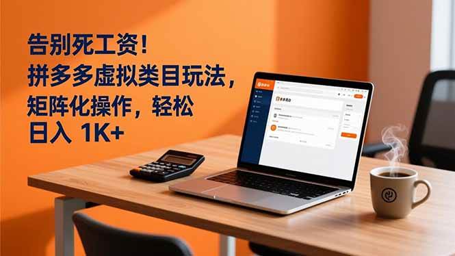 （16943期）告别死工资！拼多多虚拟类目玩法，矩阵化操作，轻松日入 1K+-研习库