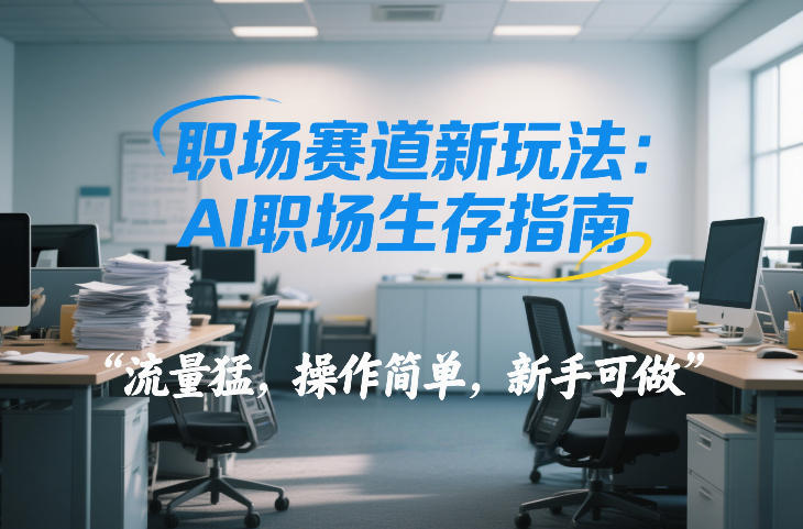 职场赛道新玩法：AI职场生存指南，流量猛，操作简单，新手可做-研习库