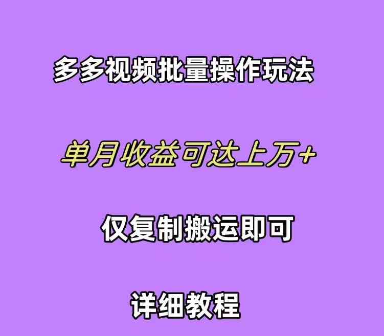 (10029期)拼多多视频带货快速过爆款选品教程 每天轻轻松松赚取三位数佣金 小白必…