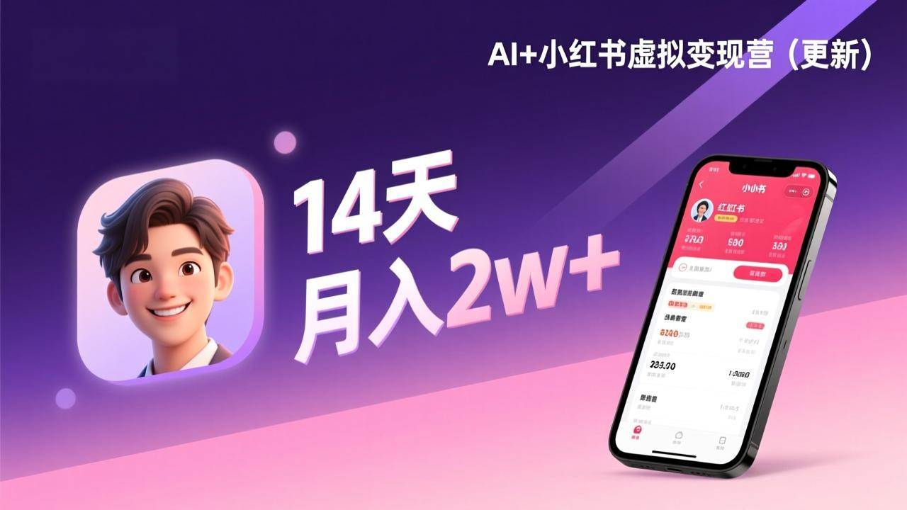 （17275期）AI+小红书虚拟变现营（更新），14天掌握选品、笔记、成交，打造自动化月入2w+事业-研习库