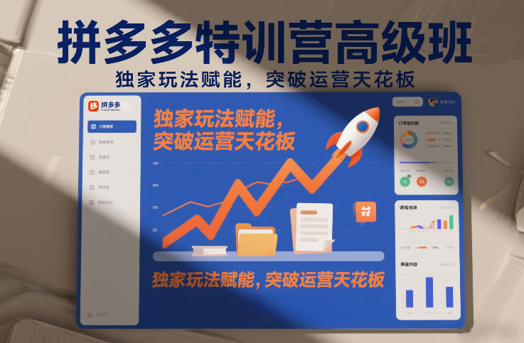 拼多多特训营高阶班，独家玩法赋能，突破运营天花板（更新26年3月13日）-研习库