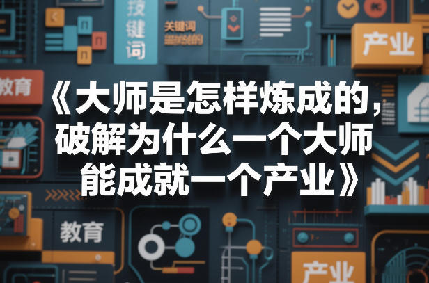 大师是怎样炼成的,破解为什么一个大师,能成就一个产业【电子书】 大师是怎样炼成的,破解为什么一个大师,能成就一个产业【电子书】
