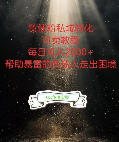 负债粉掘金计划，帮助负债者解决问题，债务规划，债务重组，最好的变现方式【揭秘】-研习库