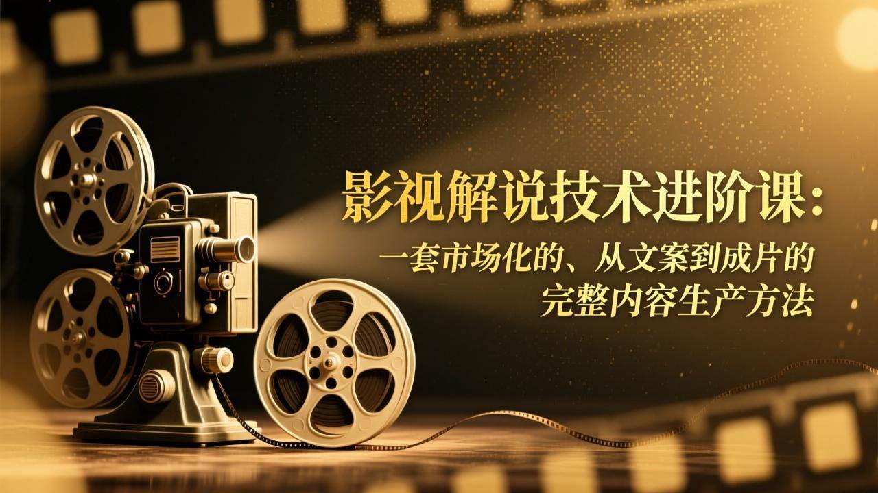 （17185期）影视解说技术进阶课：一套市场化的、从文案到成片的完整内容生产方法-研习库