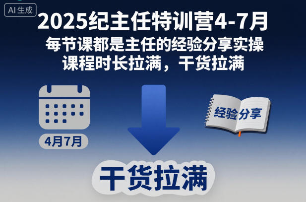 2025纪主任特训营4-7月，每节课都是主任的经验分享实操，课程时长拉满，干货拉满-研习库