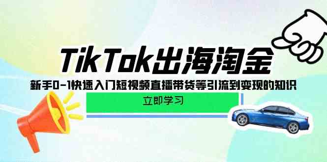 图片[1]-（10035期）TikTok-出海淘金，新手0-1快速入门短视频直播带货等引流到变现的知识-研习库
