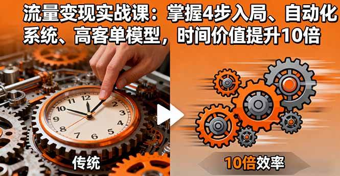 （16197期）流量变现实战课：掌握4步入局、自动化系统、高客单模型，时间价值提升10倍-研习库