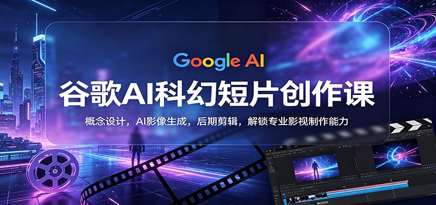 谷歌AI科幻短片创作课：概念设计，AI影像生成，后期剪辑，解锁专业影视制作能力-研习库