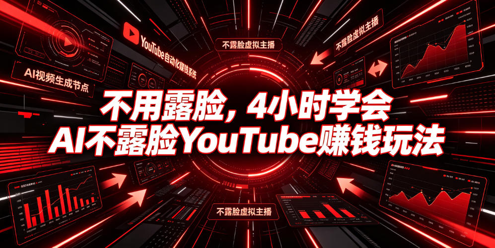不用露脸,4小时学会AI不露脸YouTube賺钱玩法【原创双语字幕】-研习库