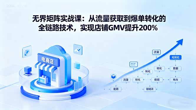 图片[1]-（16104期）无界矩阵实战课：从流量获取到爆单转化的全链路技术，实现店铺GMV提升200%-研习库