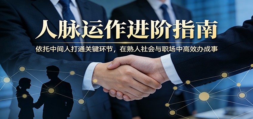 付费文章:人脉运作进阶指南,依托中间人打通关键环节,在熟人社会与职场中高效办成事-研习库